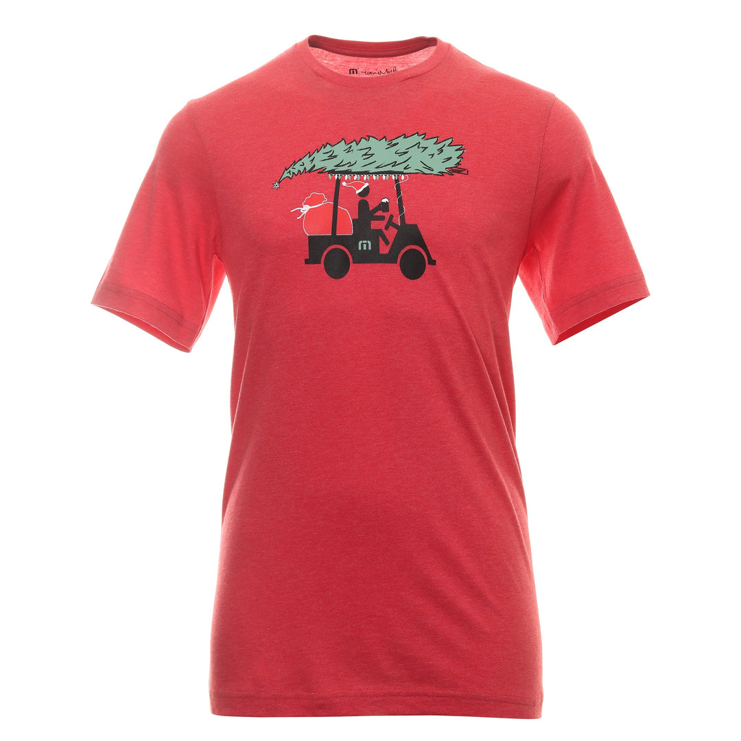 TRAVIS MATHEW MENS MIDNIGHT RIDE T-SHIRT - HEATHER RED