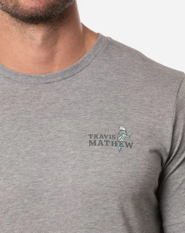 TRAVIS MATHEW WALK THE PLANK T SHIRT - HEATHER GREY