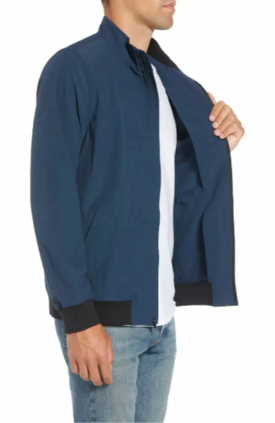 TRAVIS MATHEW RIDGLEY FULL ZIP JACKET - BLUE