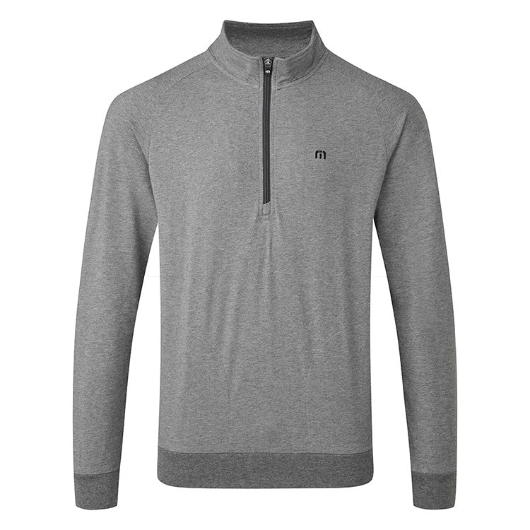 TRAVIS MATHEW WOMENS ZACHARY 1/4 ZIP PULLOVER - HEATHER DARK SHADOW