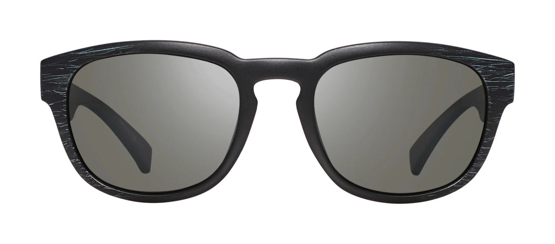 Revo Unisex Zinger Round Sunglasses - MATTE BLACK SCRATCH/GRAPHITE