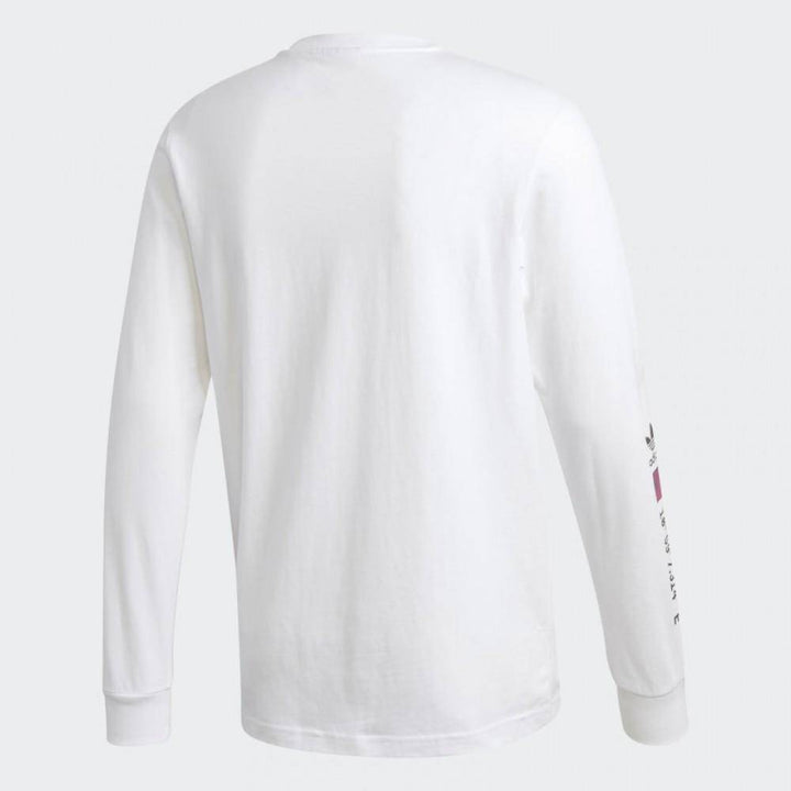 adidas Mens Adventure Long Sleeve T-Shirt - WHITE