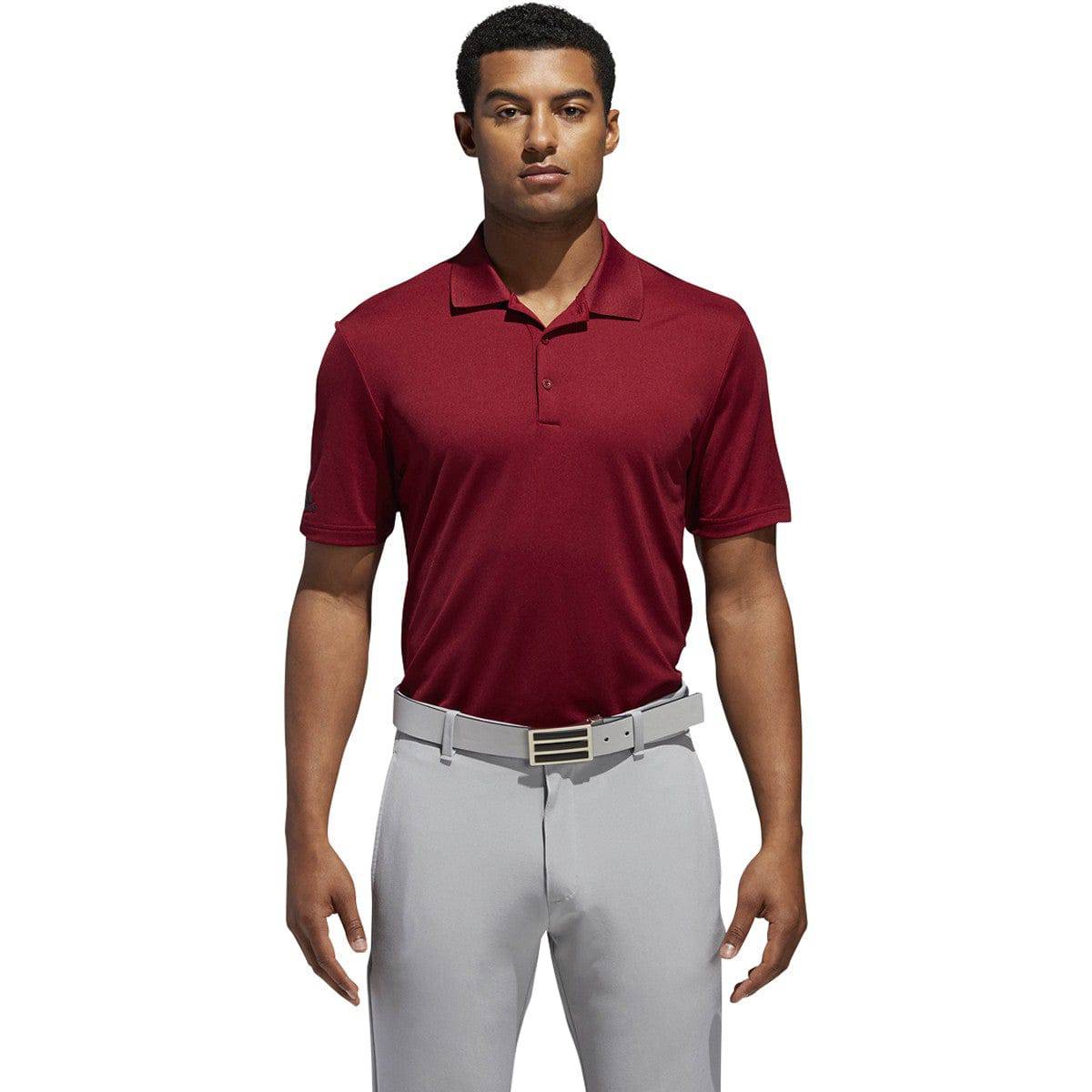 adidas Mens Tournament Performance Polo COLLEGIATE BURGUNDY