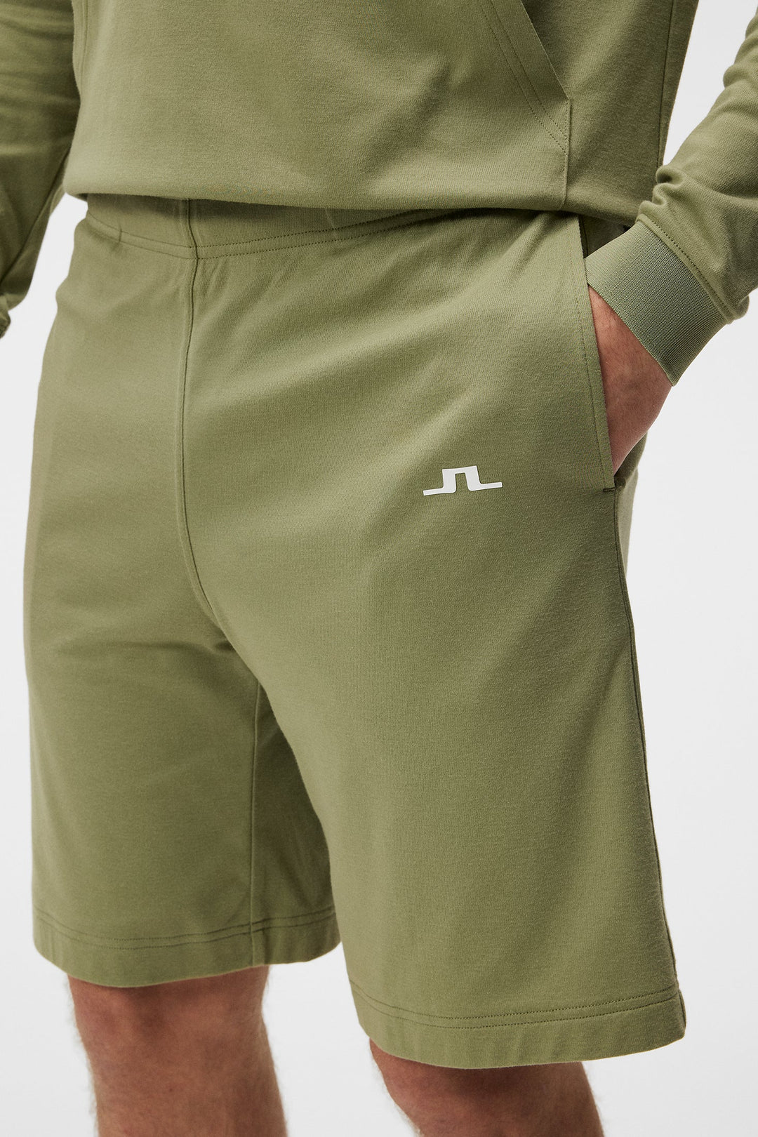 J.Lindeberg Mens Functional Logo Shorts - Oil Green