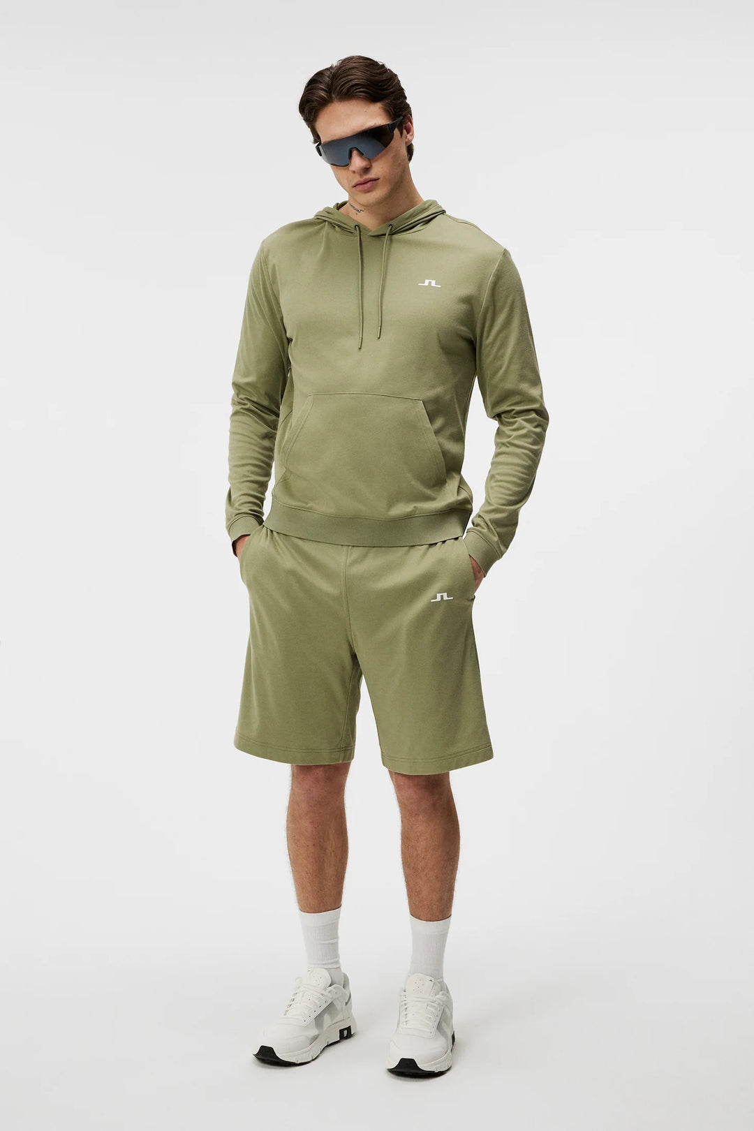 J.Lindeberg Mens Functional Logo Shorts - Oil Green