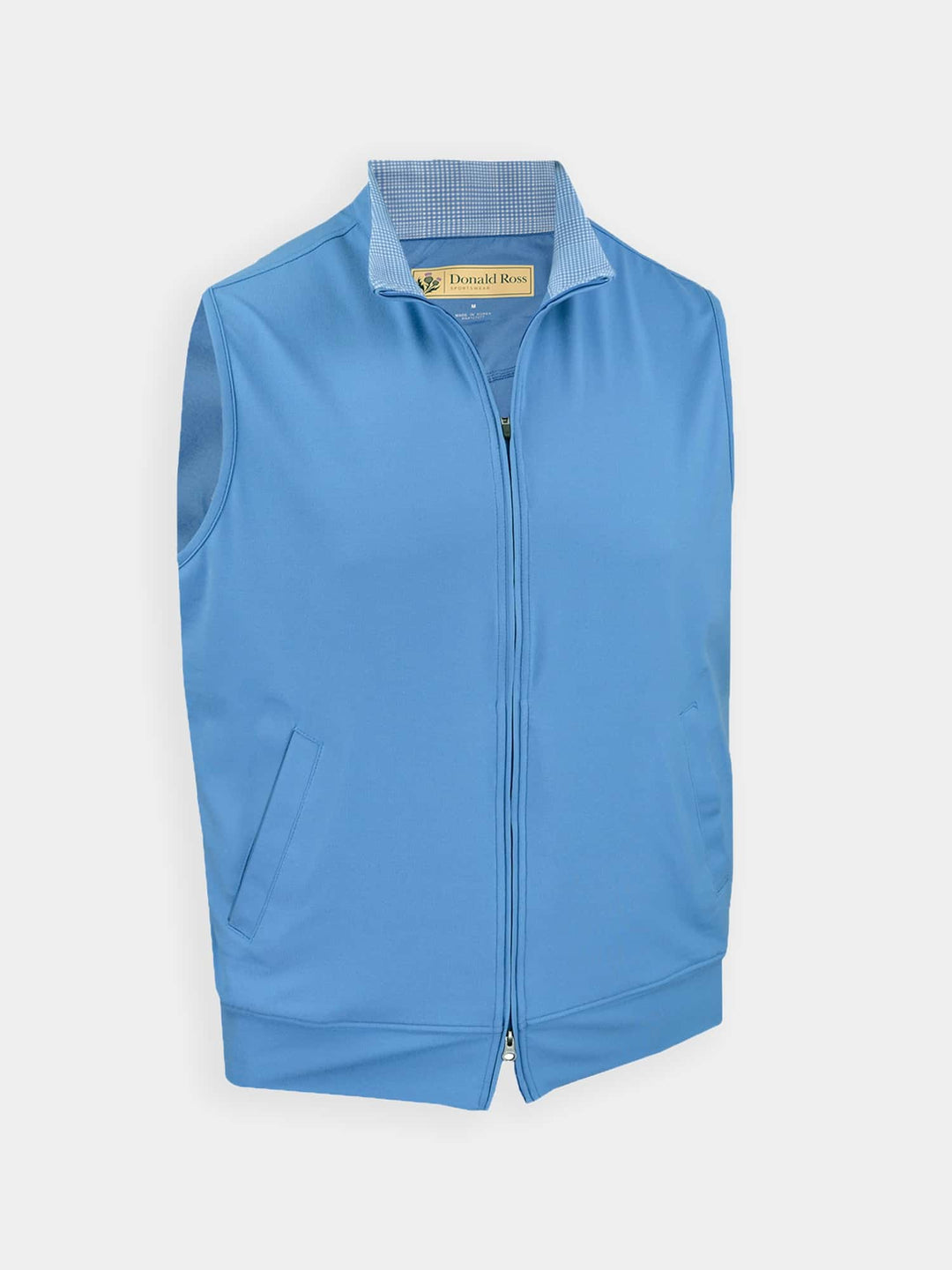 Donald Ross Mens TYR Full Zip Fleece Vest - DOLPHIN