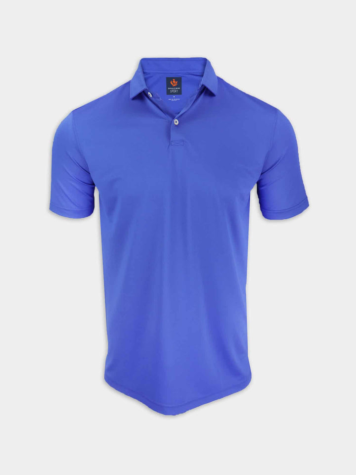 Donald Ross Mens Donny Solid Baby Pique Sport Fit Polo - COBALT