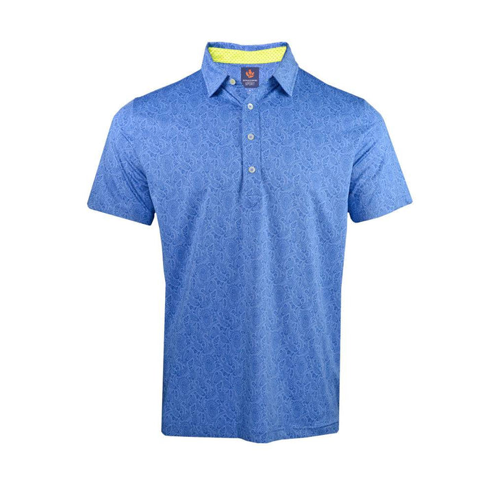 Donald Ross Mens Maxwell Sport Fit Polo - COASTAL/ALOE DOT