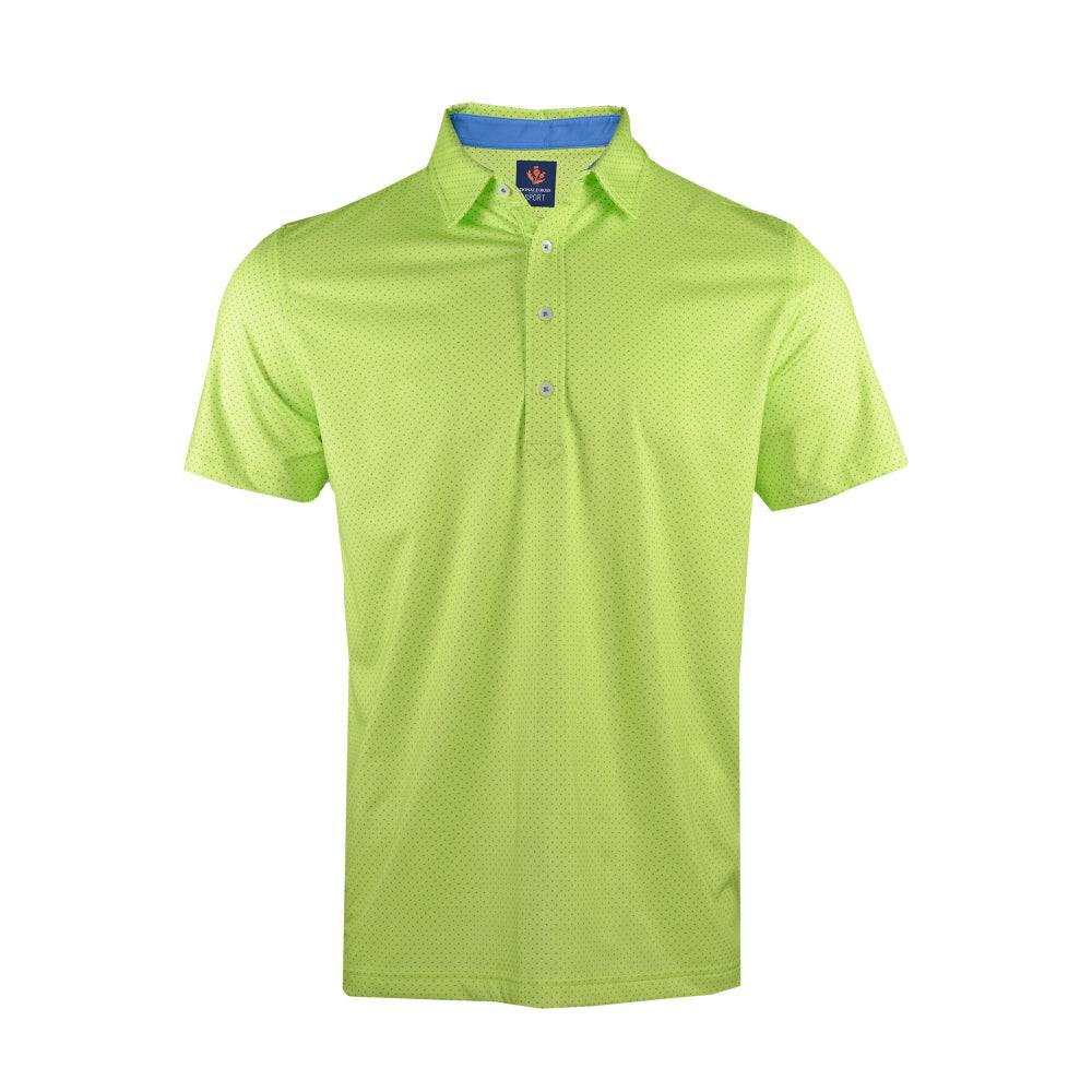 Donald Ross Mens Sport Fit Beau Polo - ALOE/COASTAL