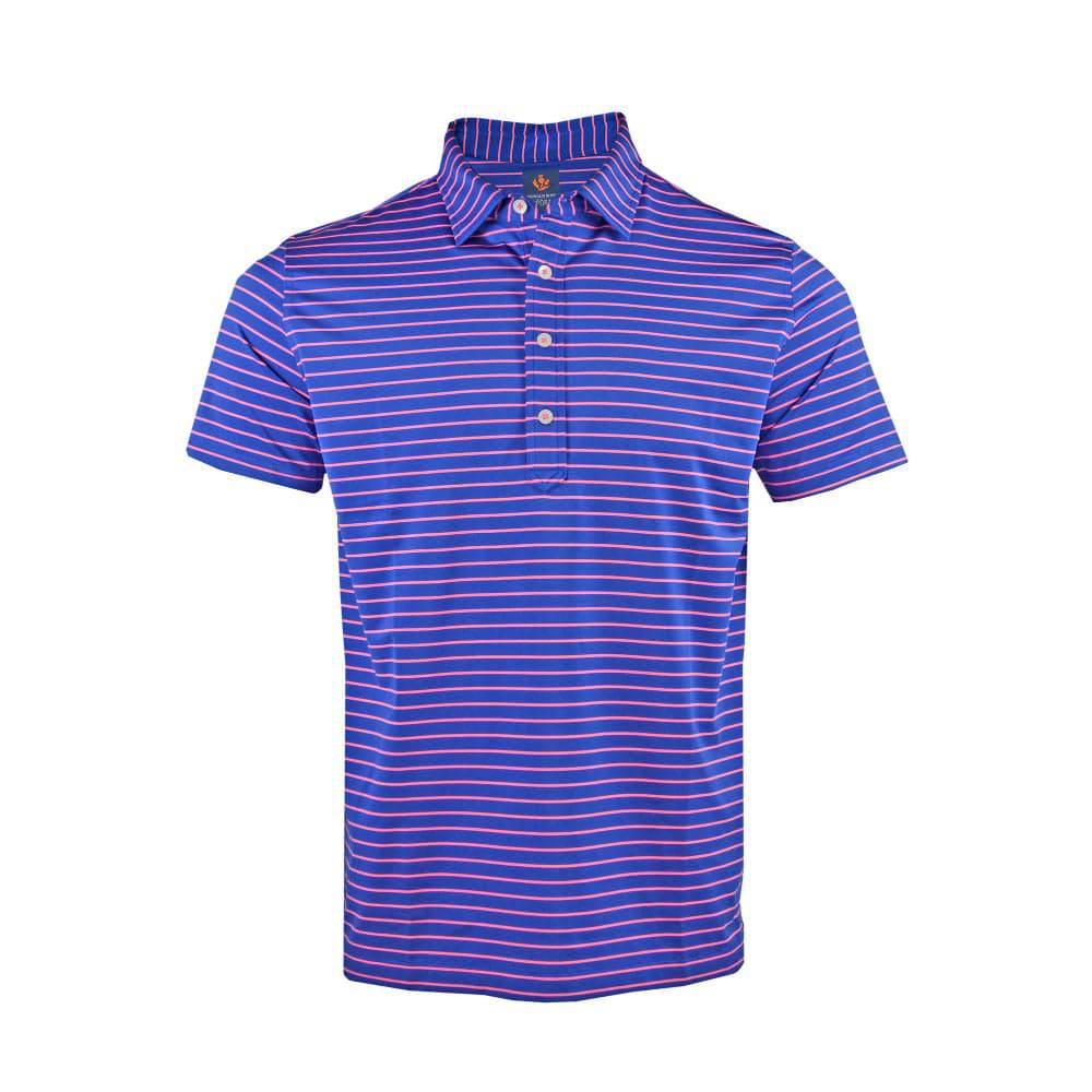 Donald Ross Mens Sport Fit Finnley Polo - NAVY/PEONY