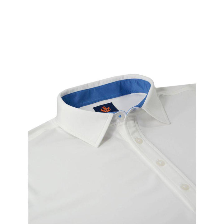 Donald Ross Mens Sport Fit Jimmy Sport Fit Polo - WHITE/ROYAL