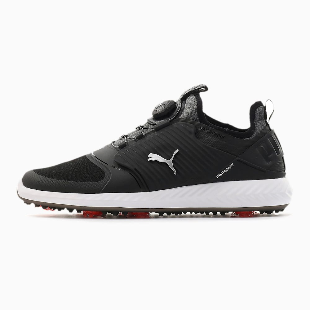 Puma Men's TOUR EDITION - IGNITE PWRAdapt Caged DISC  Golf Shoes - PUMA BLACK -PUMA SILVER - PUMA BLACK