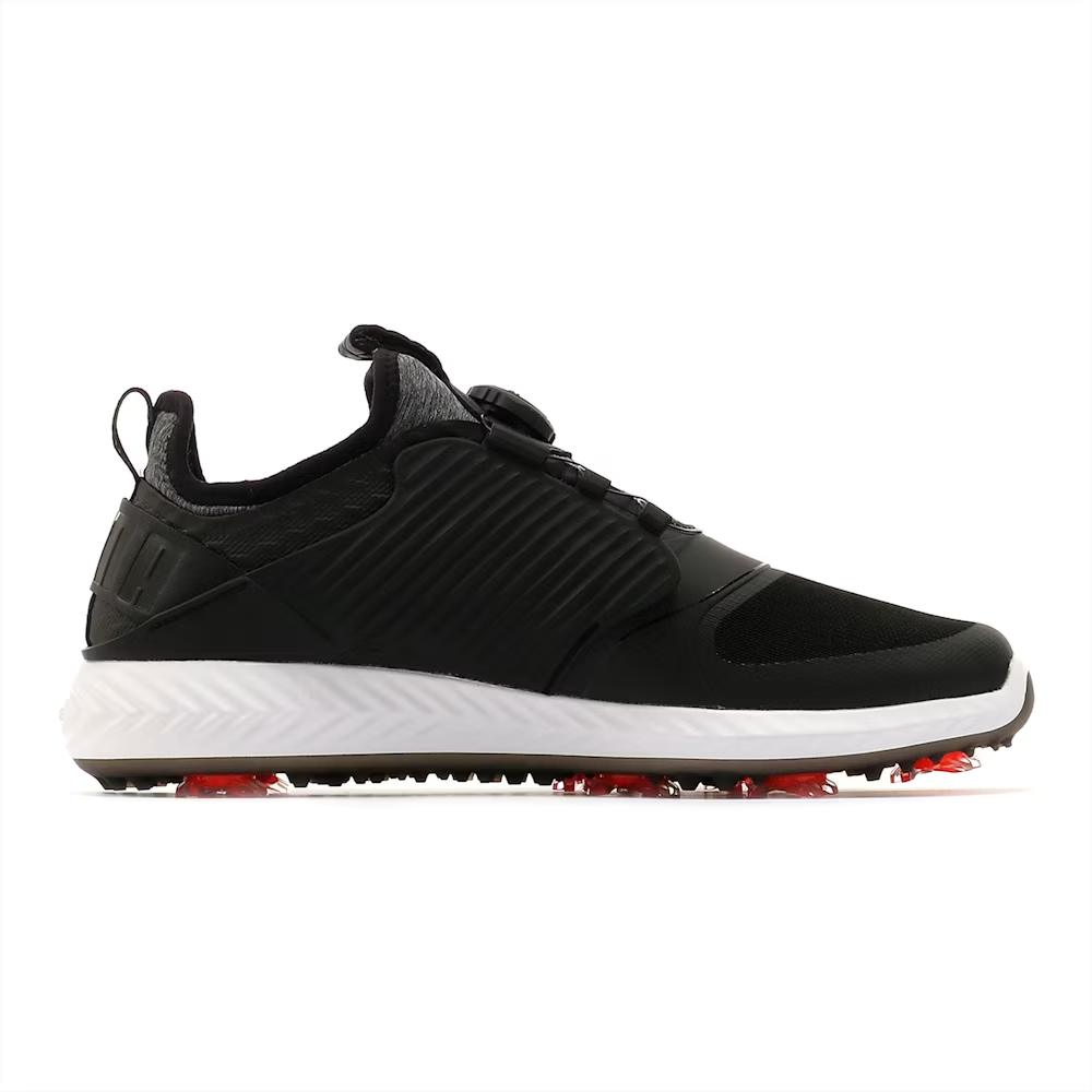 Puma Men's TOUR EDITION - IGNITE PWRAdapt Caged DISC  Golf Shoes - PUMA BLACK -PUMA SILVER - PUMA BLACK