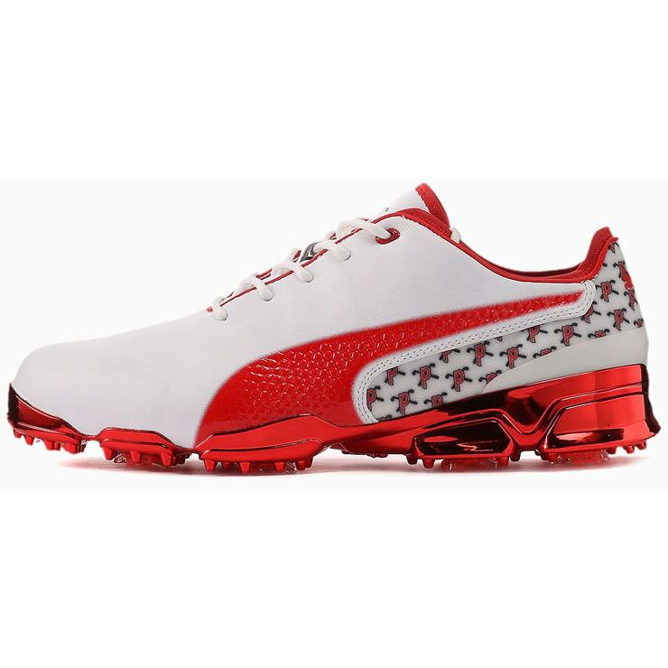 Puma Men's TOUR ISSUE- LTD EDITION IGNITE PROADAPT ATL Golf Shoes -PUMA WHITE - HIGH RISK RED