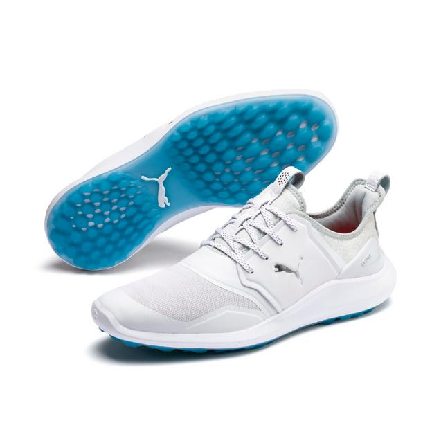 Puma Men's TOUR  Ignite NXT Lace Golf Shoes - WHITE / SILVER