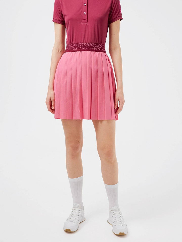 J.Lindeberg Womens Odia Pleated Golf Skirt - HOT PINK