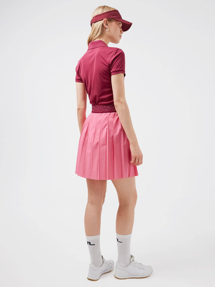 J.Lindeberg Womens Odia Pleated Golf Skirt - HOT PINK