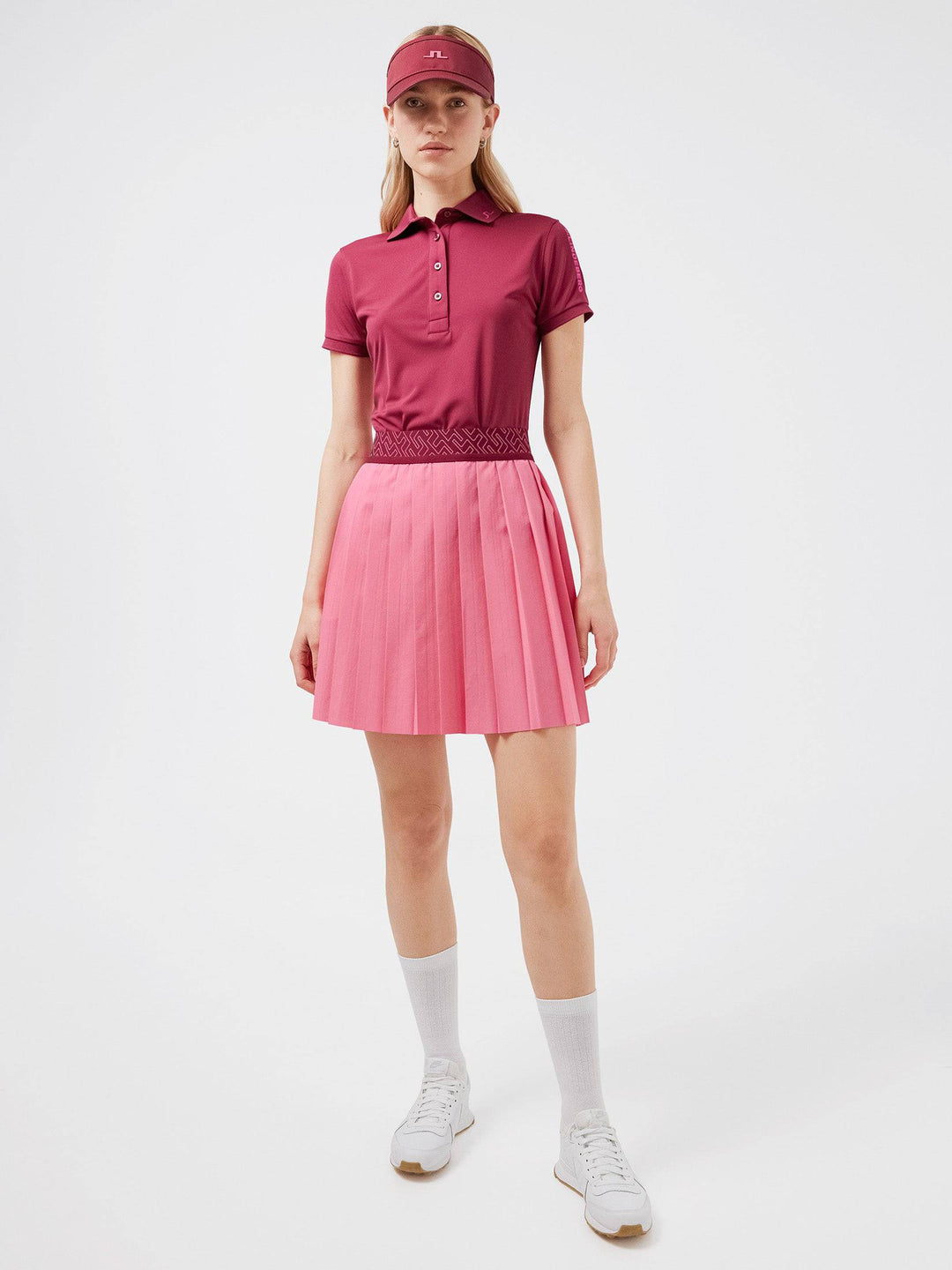 J.Lindeberg Womens Odia Pleated Golf Skirt - HOT PINK