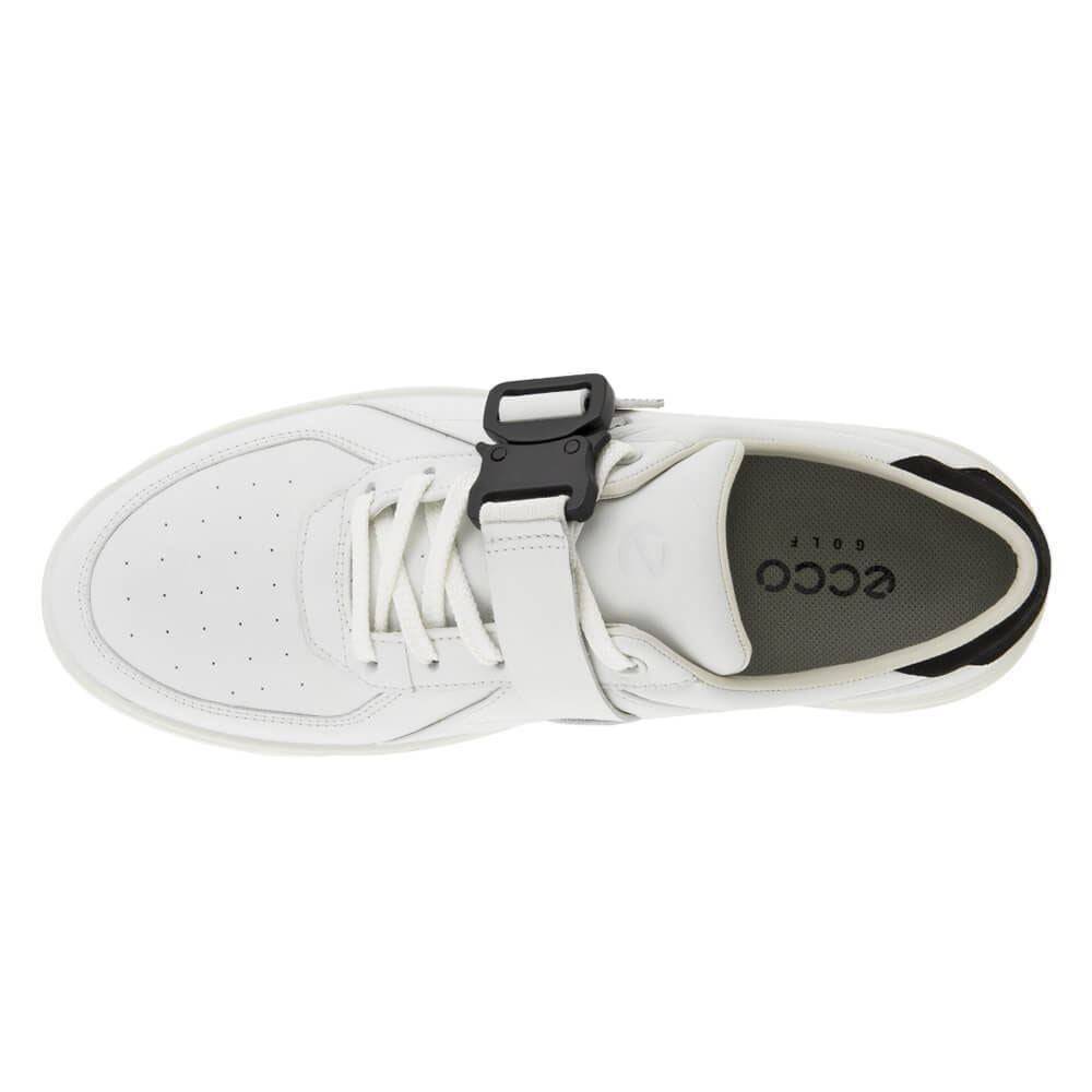 Ecco x J.Lindeberg Mens Golf Tray Buckle Shoes - WHITE