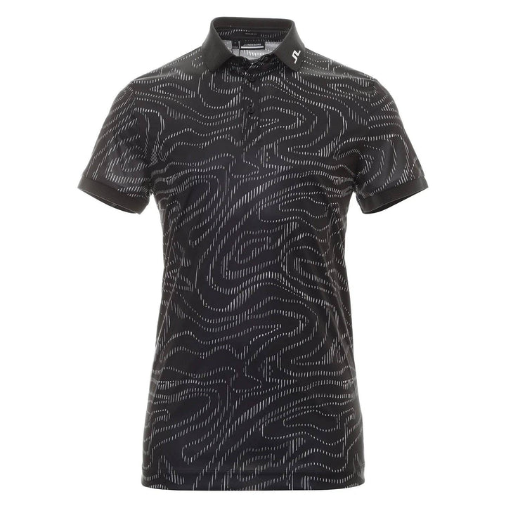 J.Lindeberg Men's Regular Fit KV Print - BLACK SPIRAL CAMO