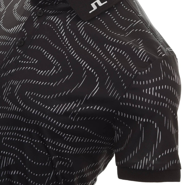 J.Lindeberg Men's Regular Fit KV Print - BLACK SPIRAL CAMO