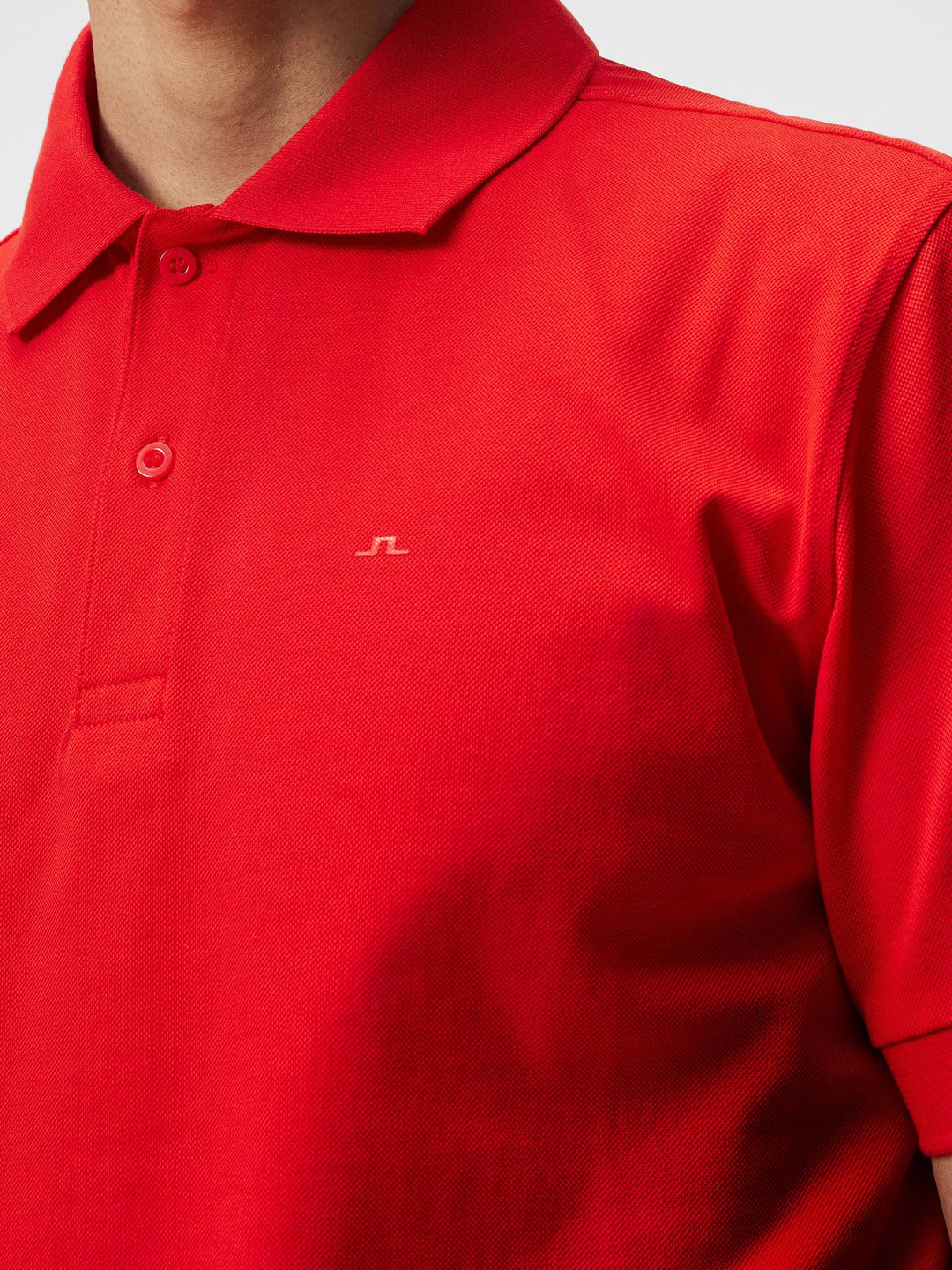 J.Lindeberg Mens Troy Polo Shirt - FIERY RED