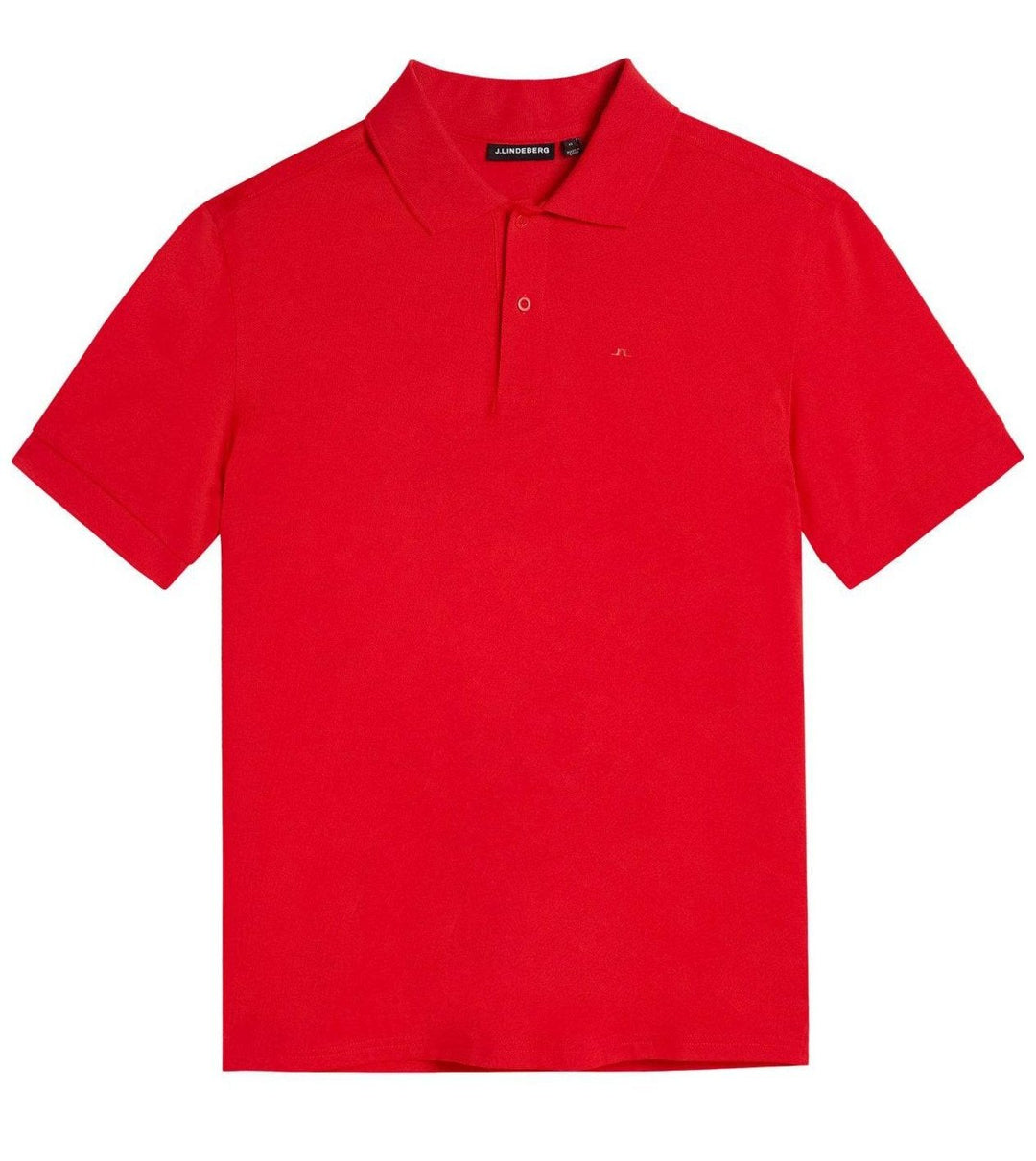 J.Lindeberg Mens Troy Polo Shirt - FIERY RED