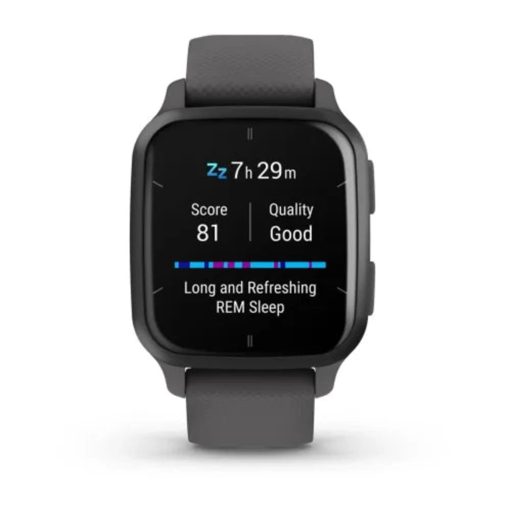 Garmin Venu SQ 2 GPS Smartwatch - Slate Aluminum Bezel with Shadow Gray Band