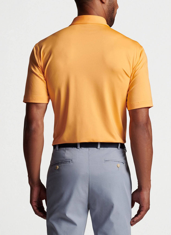 Peter Millar Mens Classic FitSolid Performance Jersey Polo - GOLDEN RAYS