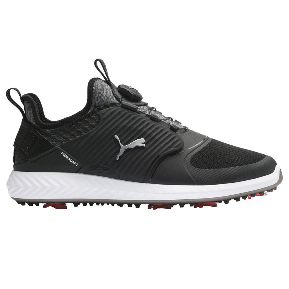 Puma Men's TOUR EDITION - IGNITE PWRAdapt Caged DISC  Golf Shoes - PUMA BLACK -PUMA SILVER - PUMA BLACK