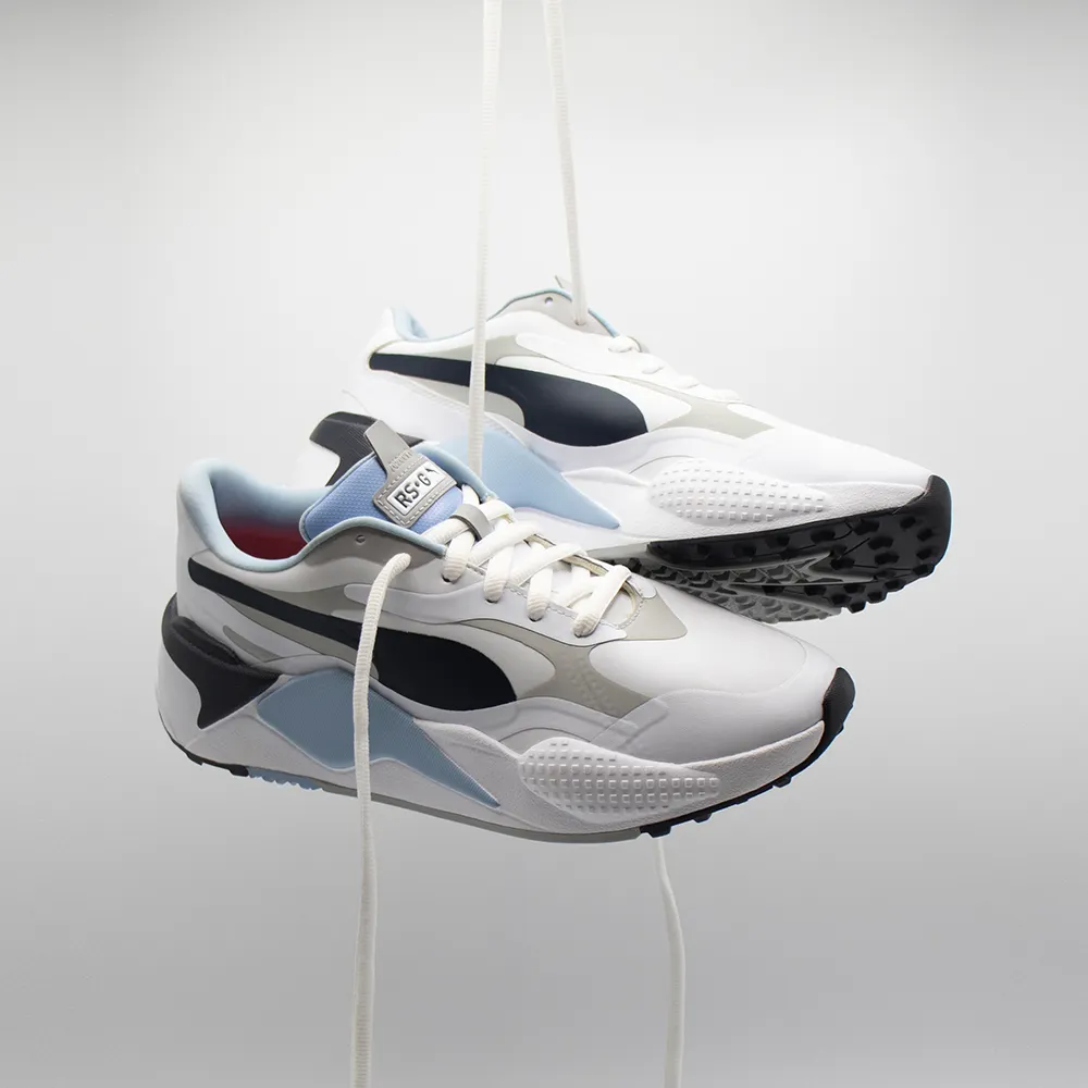 Puma Men's TOUR Ltd Edition RS-G Golf Shoe - PUMA WHITE / NAVY BLAZER / PLACID BLUE