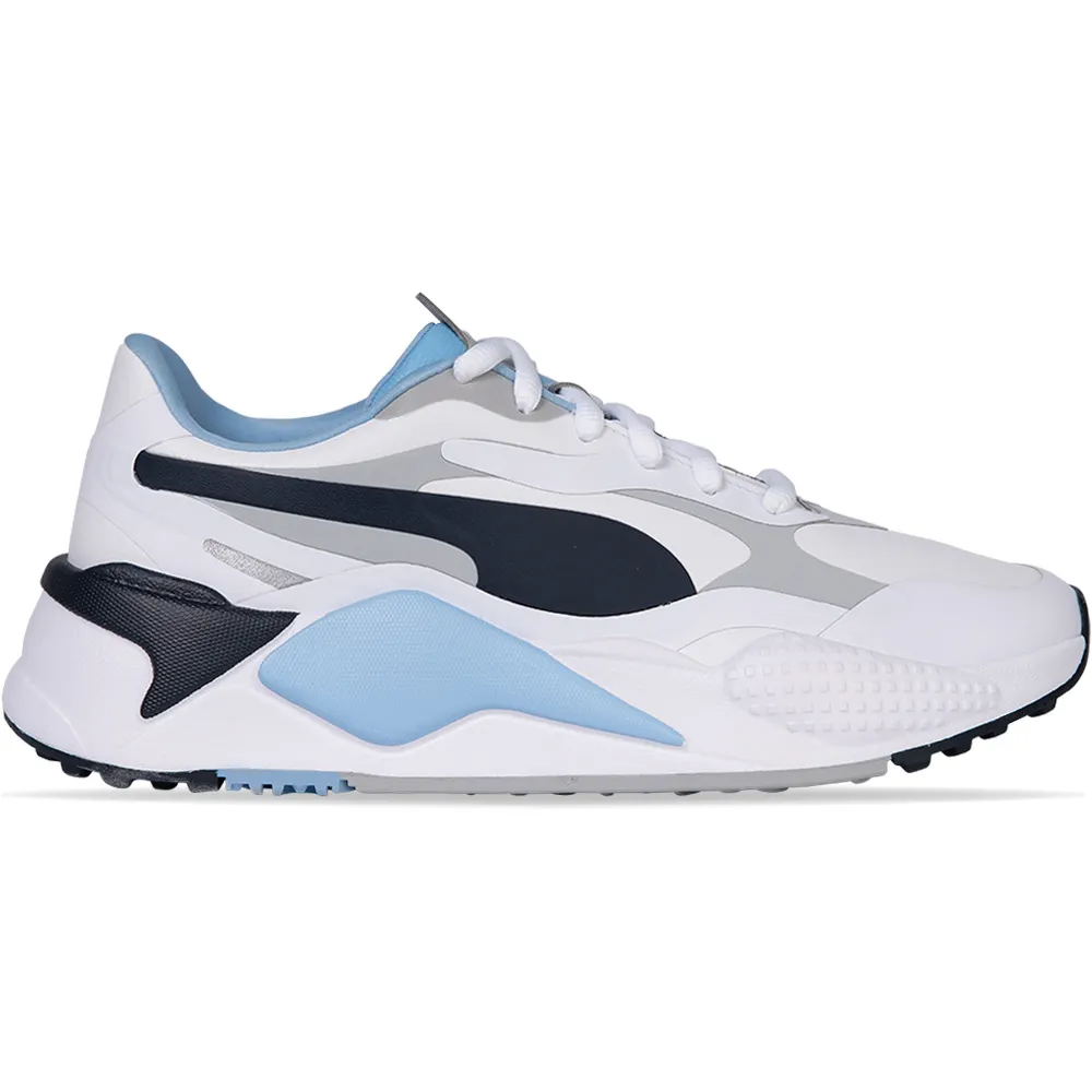 Puma Men's TOUR Ltd Edition RS-G Golf Shoe - PUMA WHITE / NAVY BLAZER / PLACID BLUE