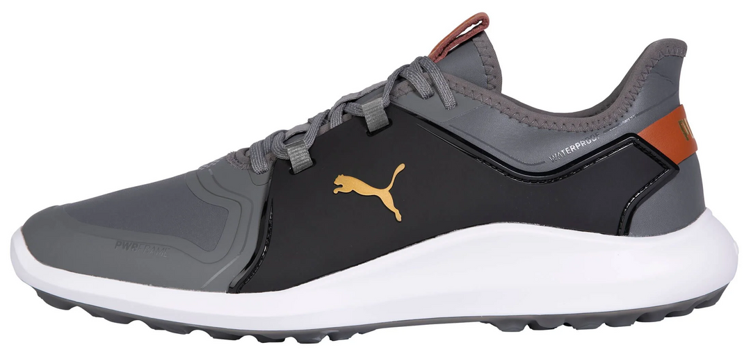 Puma Men's TOUR - IGNITE FASTEN8 NXT 2.0 GOLF SHOES - QUIET SHADE / GOLD / PUMA BLACK