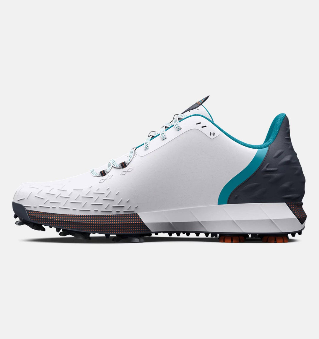 Under Armour Mens HOVR Drive 2 Golf Shoes - WHITE/DOWNPOUR GRAY