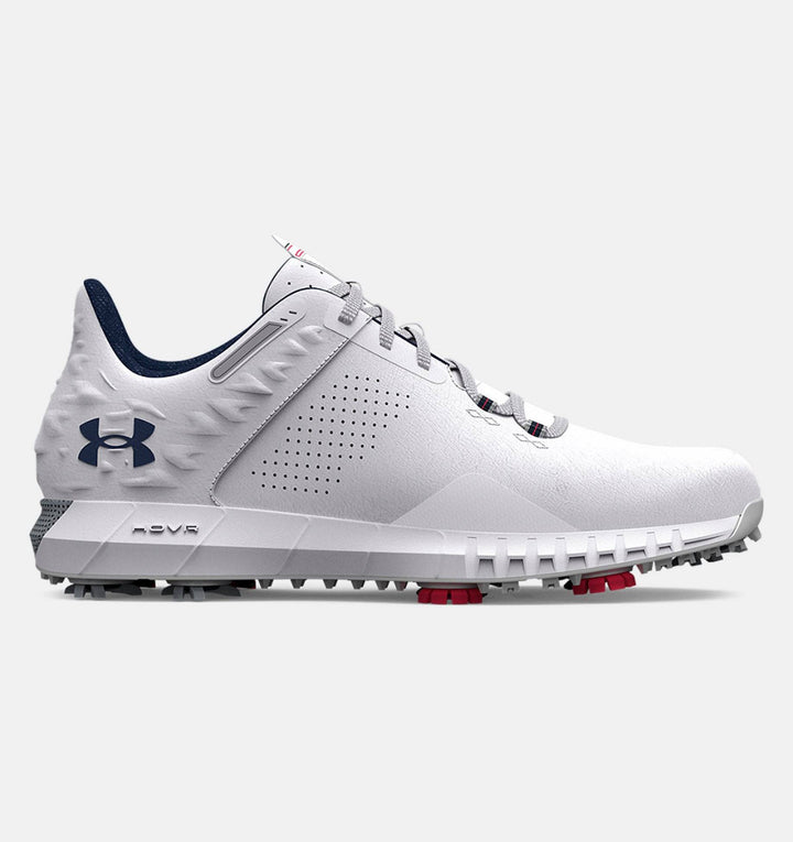 Under Armour Mens HOVR Drive 2 Wide (E) Golf Shoes - WHITE/METALLIC SILVER