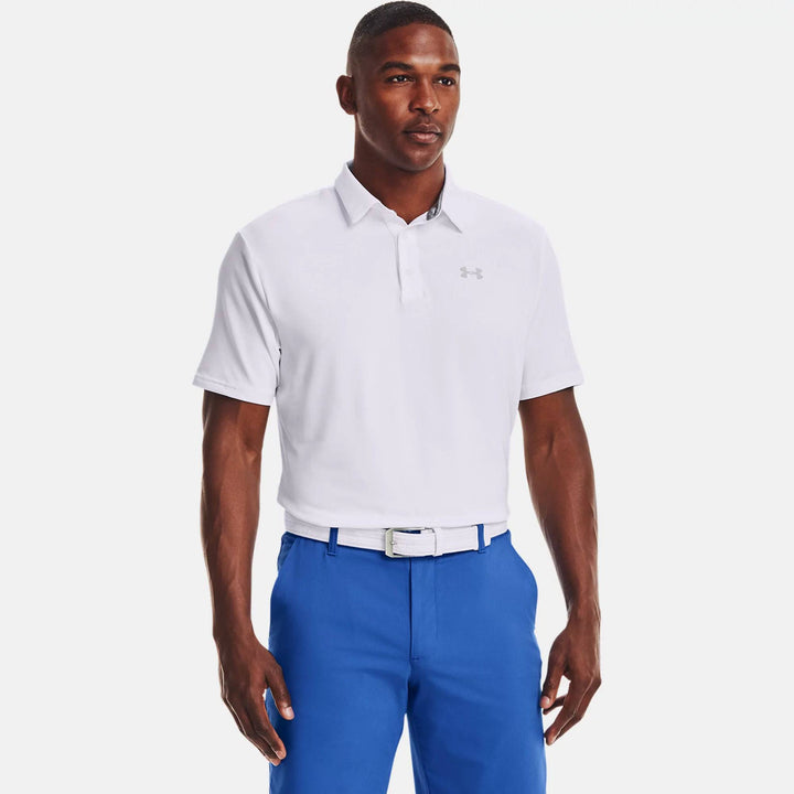 Under Armour Mens Playoff Golf Polo 2.0 - WHITE/MOD GRAY