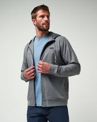 TRAVIS MATHEW MEN'S WANDERLUST FULL ZIP JACKET - QUIET SHADE