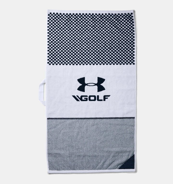 Under Armour Mens Large Golf Towel - ACADEMY/WHITE - Golf Anything Canada