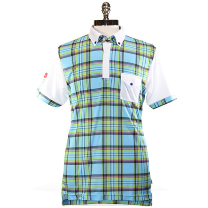 Iliac Mens The National III - Blue May Plaid/Pure White - Golf Anything Canada