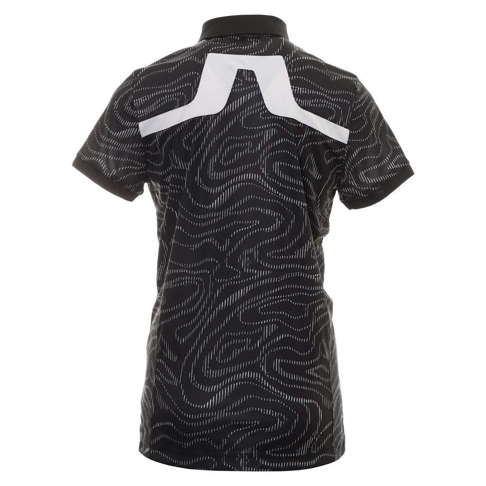 J.Lindeberg Mens KV Regular Fit Print - BLACK SPIRAL CAMOU - Golf Anything Canada