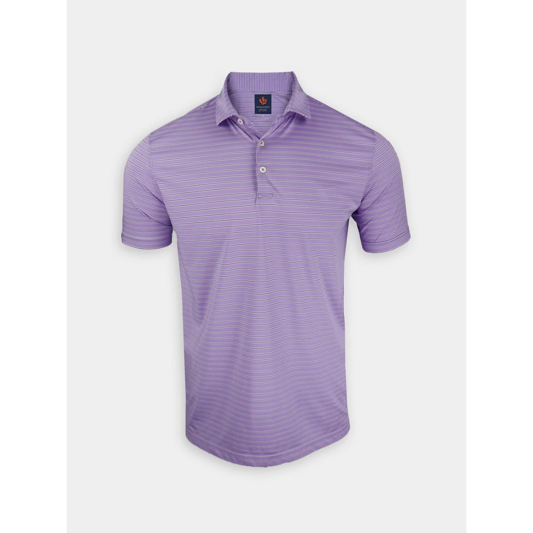 Donald Ross Mens Asher Sport Fit Golf Polo - WISTERIA/CREAM/NAVY - Golf Anything Canada